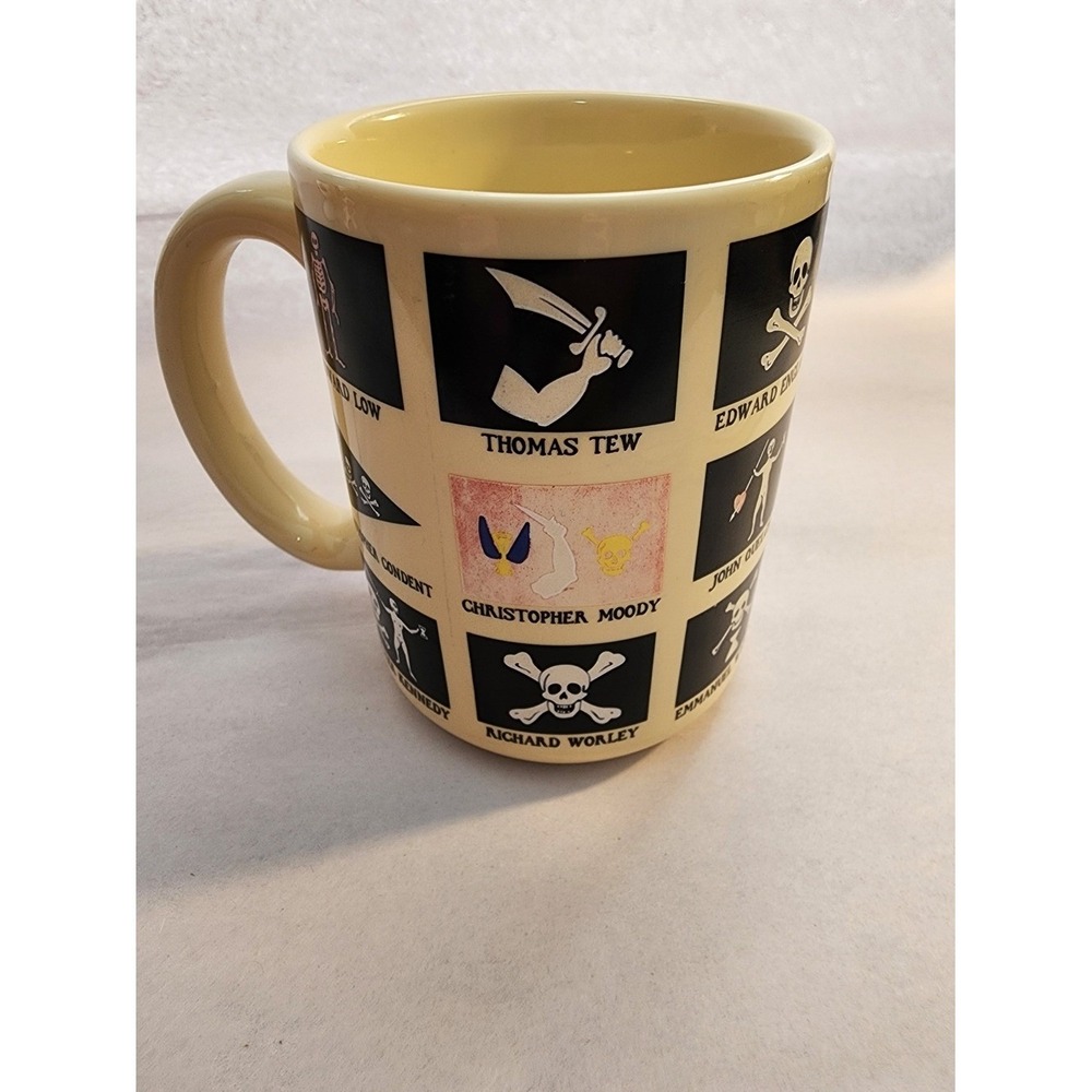 Pirate Flags of the 7 Seas Ocracoke Island Coffee Mug Blackbeard Jolly Roger